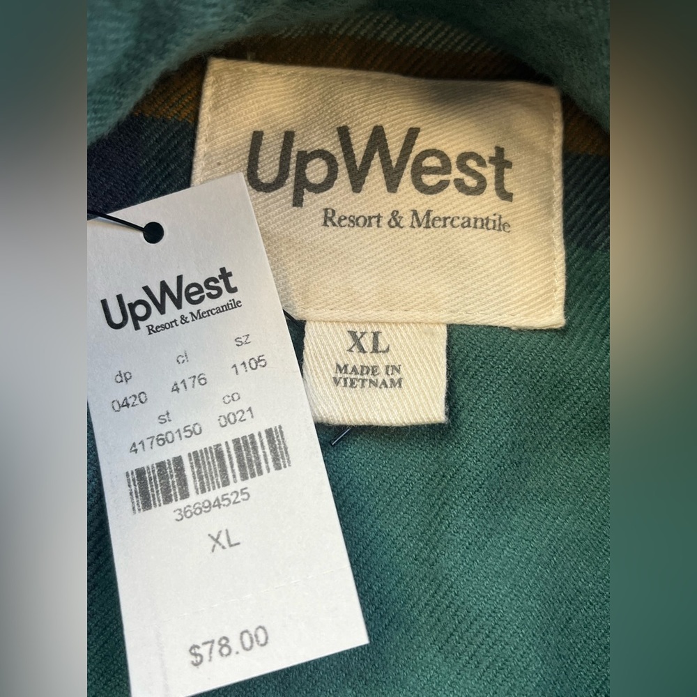UpWest Brushed Flannel Shirt r95-31 - Picture 2 of 5